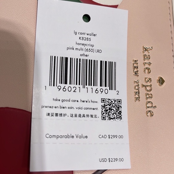 Kate Spade Honeycrisp Red Apple Continental Wallet
Pink Multi - Picture 4 of 16